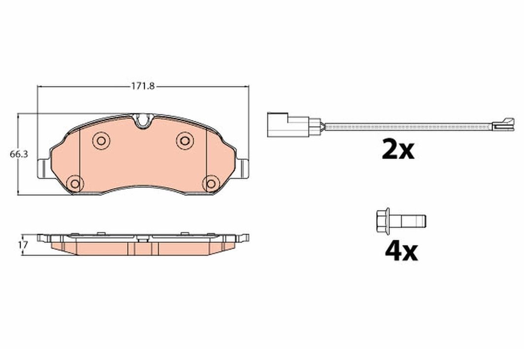 Гальмівні колодки дискові TRW GDB2117 - zapix