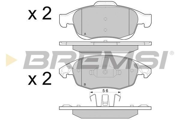 Тормозные колодки дисковые BREMSI BP3329