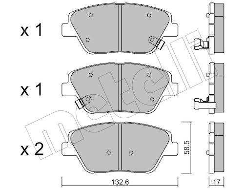 Гальмівні колодки дискові METELLI 2209450 - zapix