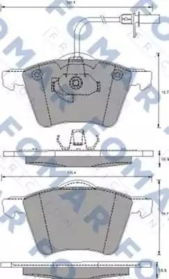 Гальмівні колодки дискові FOMAR FRICTION FO691281 - zapix