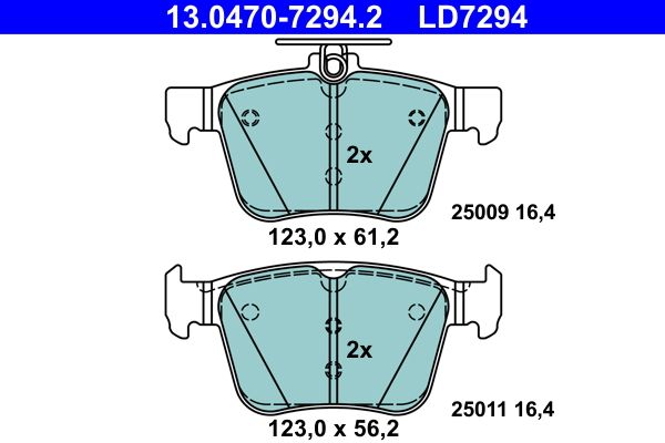 Гальмівні колодки дискові ATE 13047072942 - zapix