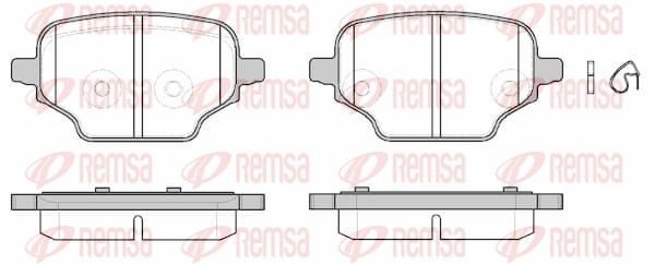 Гальмівні колодки дискові REMSA 183700 - zapix