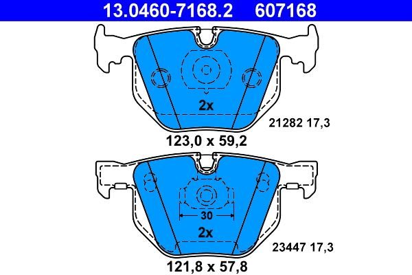 Гальмівні колодки дискові ATE 13046071682 - zapix