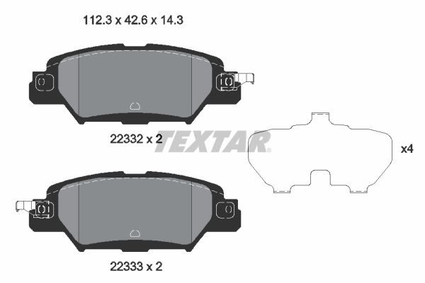 Гальмівні колодки дискові TEXTAR 2233201 - zapix