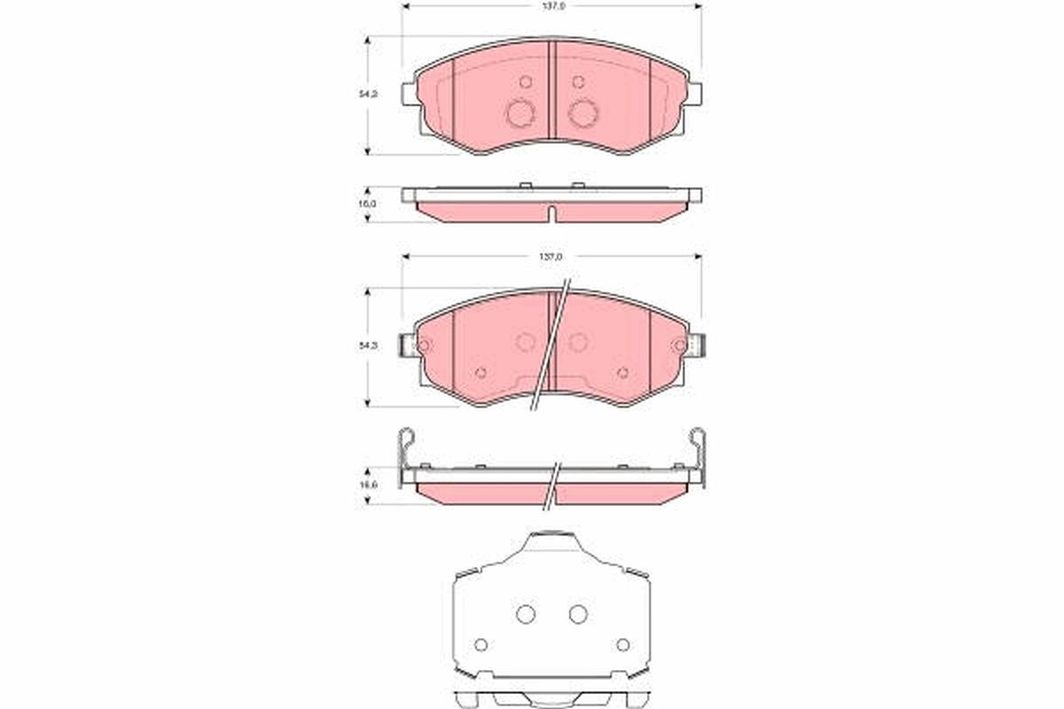 Гальмівні колодки дискові TRW GDB3365 - zapix