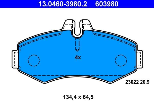 Гальмівні колодки дискові ATE 13046039802 - zapix