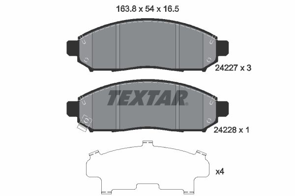 Гальмівні колодки дискові TEXTAR 2422701 - zapix