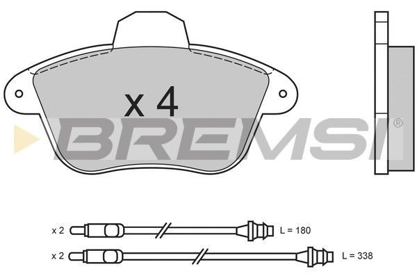 Гальмівні колодки дискові BREMSI BP2522 - zapix