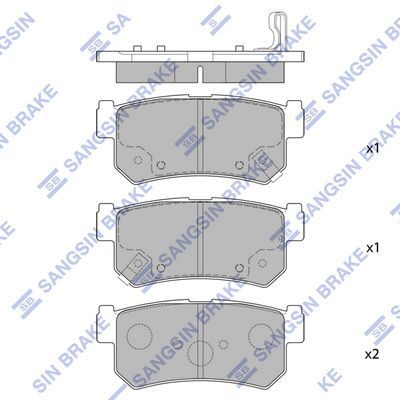 Гальмівні колодки дискові HI-Q SP1151 - zapix