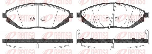 Гальмівні колодки дискові REMSA 147202 - zapix