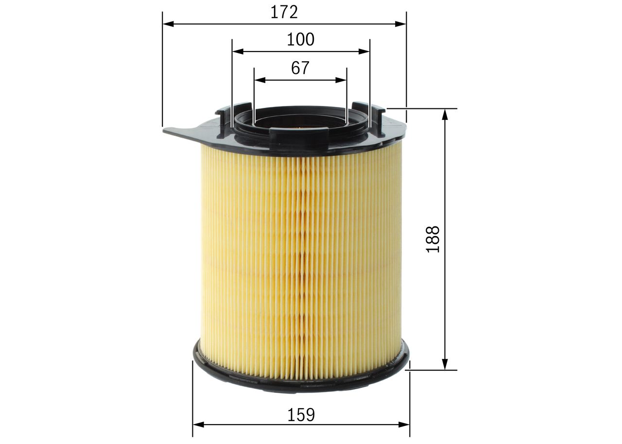 Повітряний фільтр BOSCH F026400810 - zapix
