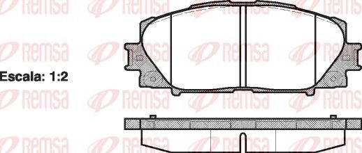 Гальмівні колодки дискові REMSA 122400 - zapix