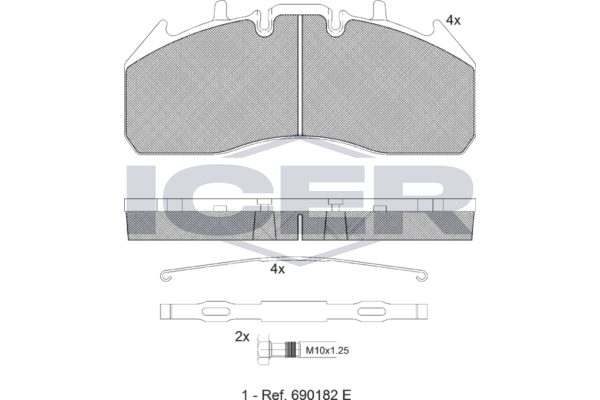 Гальмівні колодки дискові ICER 151831066 - zapix
