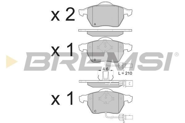 Гальмівні колодки дискові BREMSI BP3071 - zapix