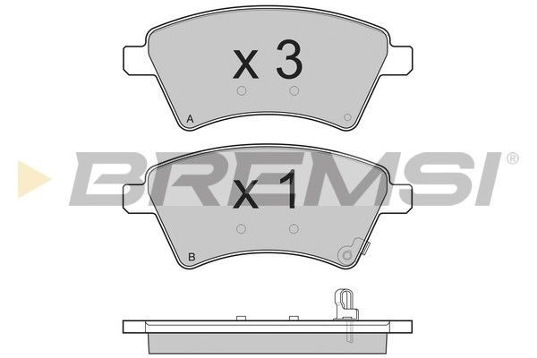 Гальмівні колодки дискові BREMSI BP3242 - zapix