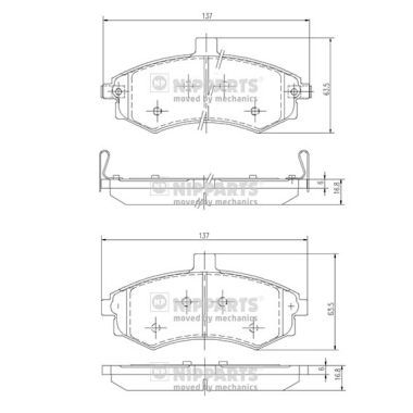 Гальмівні колодки дискові NIPPARTS J3600535 - zapix