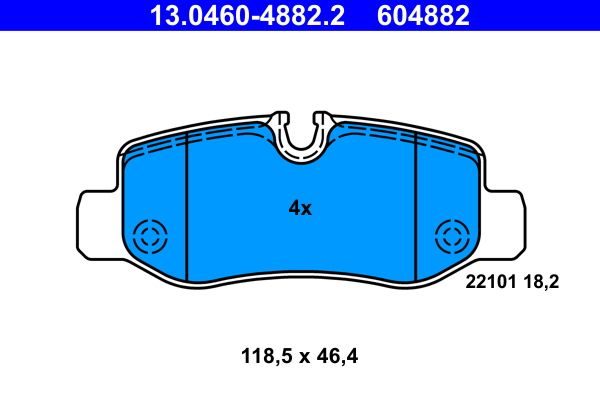 Гальмівні колодки дискові ATE 13046048822 - zapix
