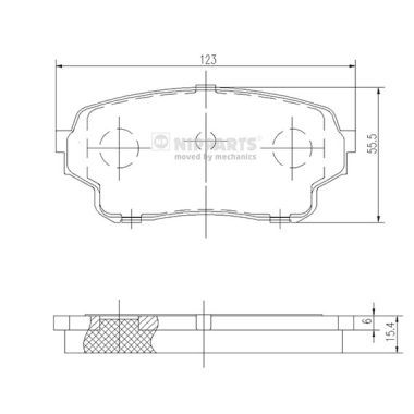 Гальмівні колодки дискові NIPPARTS J3608027 - zapix