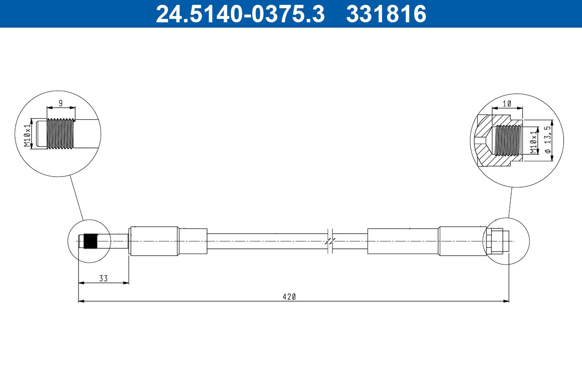 Гальмівні шланги ATE 24514003753 - zapix