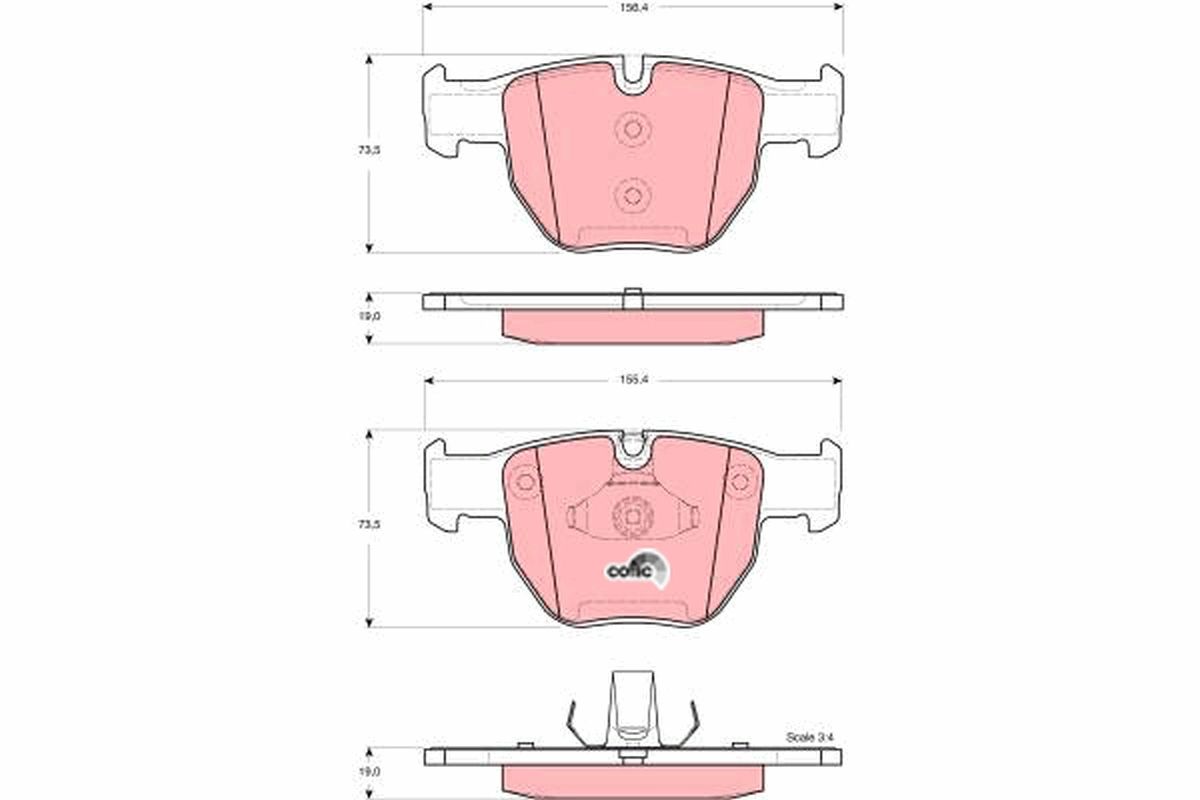 Гальмівні колодки дискові TRW GDB1526 - zapix