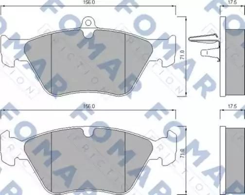 Гальмівні колодки дискові FOMAR FRICTION FO625781 - zapix
