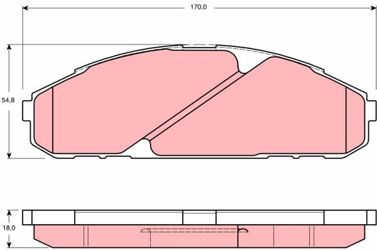 Гальмівні колодки дискові TRW GDB3394 - zapix