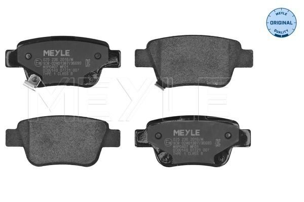 Гальмівні колодки дискові MEYLE 0252362016W - zapix