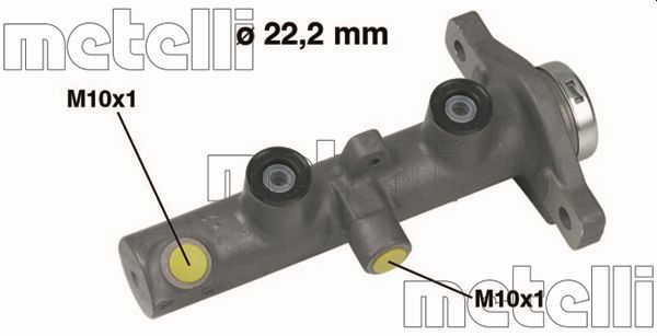 Головний гальмівний циліндр METELLI 050430 - zapix
