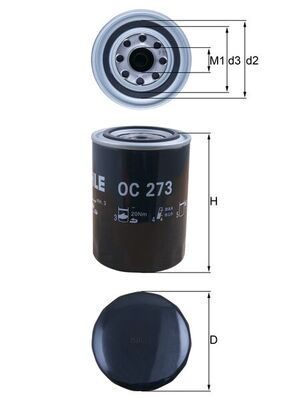 Оливний фільтр MAHLE OC273 - zapix