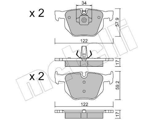 Гальмівні колодки дискові METELLI 2206444 - zapix
