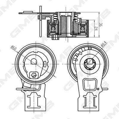 Натяжний ролик ГРМ GMB GTB1020 - zapix
