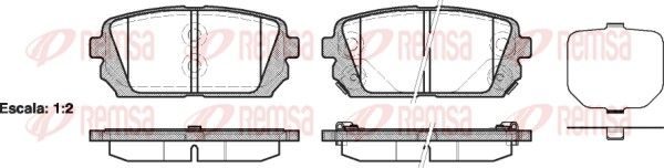 Гальмівні колодки дискові REMSA 130302 - zapix