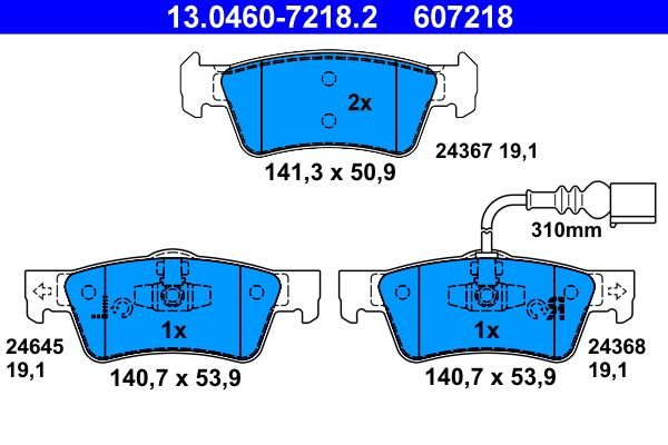 Гальмівні колодки дискові ATE 13046072182 - zapix
