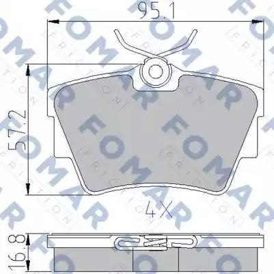 Гальмівні колодки дискові FOMAR FRICTION FO920281 - zapix