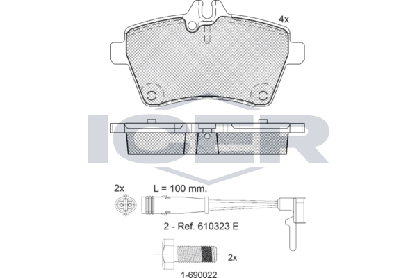 Гальмівні колодки дискові ICER 181678700 - zapix