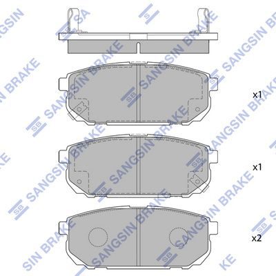 Гальмівні колодки дискові HI-Q SP1154 - zapix