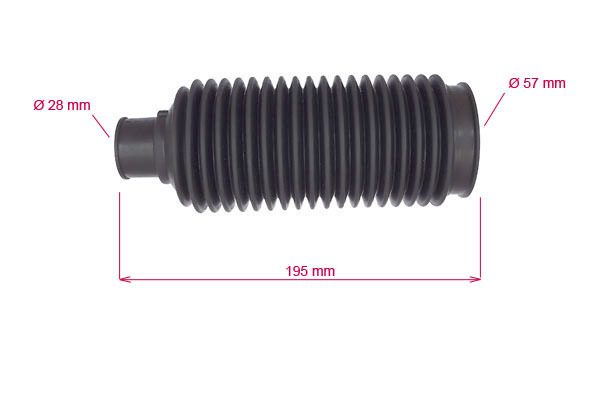 Пильник рульової рейки MSG TY210DUSTER - zapix