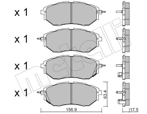 Гальмівні колодки дискові METELLI 2207630 - zapix