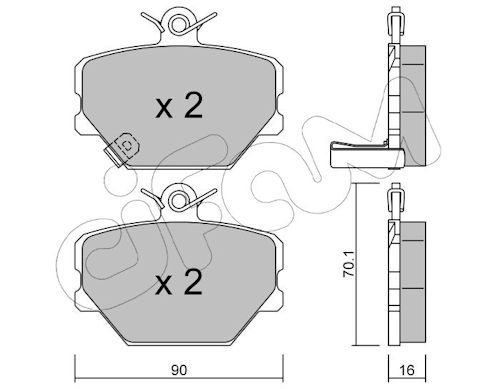 Гальмівні колодки дискові CIFAM 8223410 - zapix