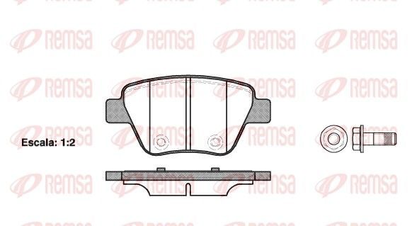 Гальмівні колодки дискові REMSA 142000 - zapix
