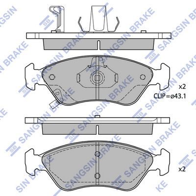 Гальмівні колодки дискові HI-Q SP1079F - zapix