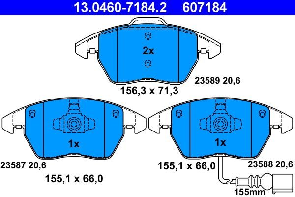 Гальмівні колодки дискові ATE 13046071842 - zapix