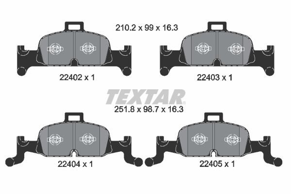 Тормозные колодки дисковые TEXTAR 2240201