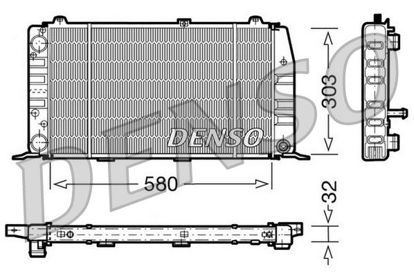 Радіатор охолодження двигуна DENSO DRM02010 - zapix