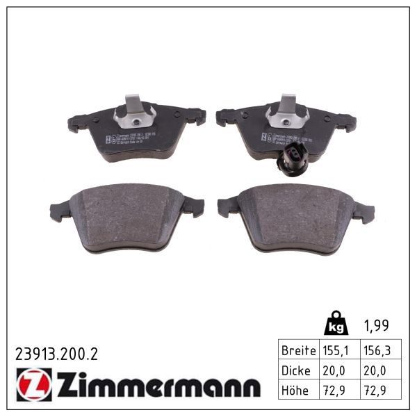 Гальмівні колодки дискові ZIMMERMANN 239132002 - zapix