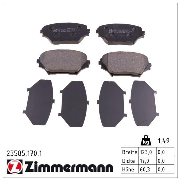 Гальмівні колодки дискові ZIMMERMANN 235851701 - zapix