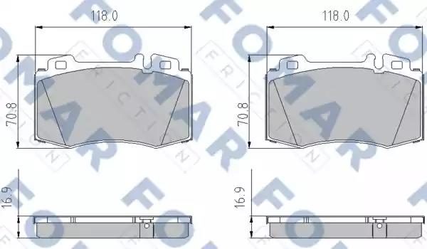 Гальмівні колодки дискові FOMAR FRICTION FO906681 - zapix