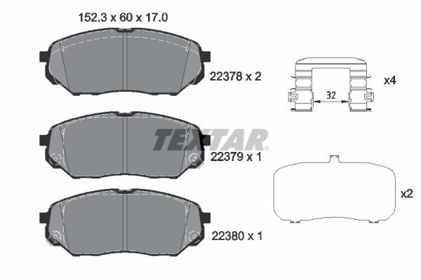 Гальмівні колодки дискові TEXTAR 2237801 - zapix