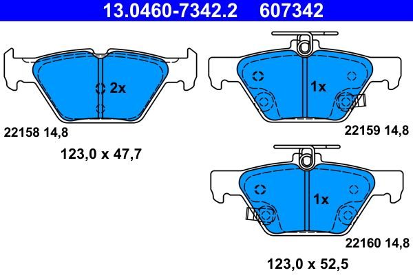 Гальмівні колодки дискові ATE 13046073422 - zapix