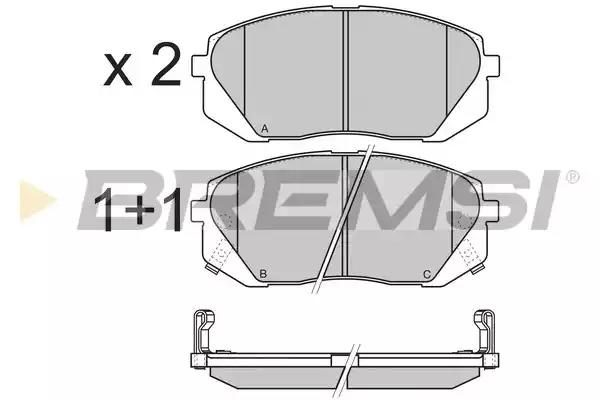 Гальмівні колодки дискові BREMSI BP3358 - zapix